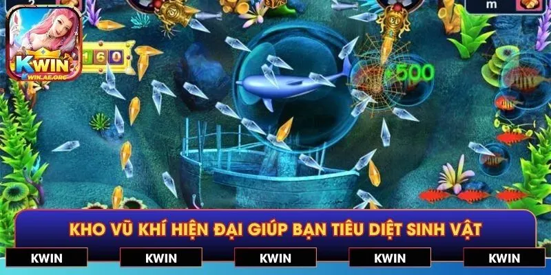 Kho vũ khí hiện đại giúp bạn tiêu diệt sinh vật